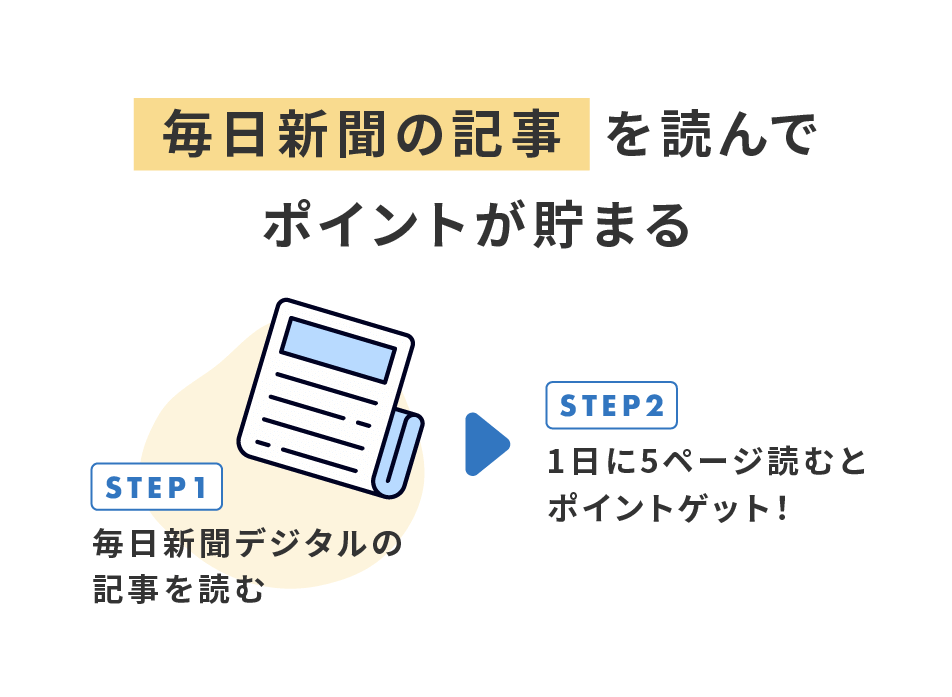 毎日新聞の記事を呼んでポイントが貯まる